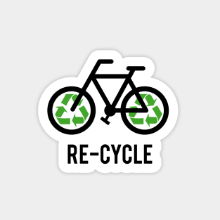 Recycle, bicycle with recycling sign, t-shirt, cyclist shirt Sticker